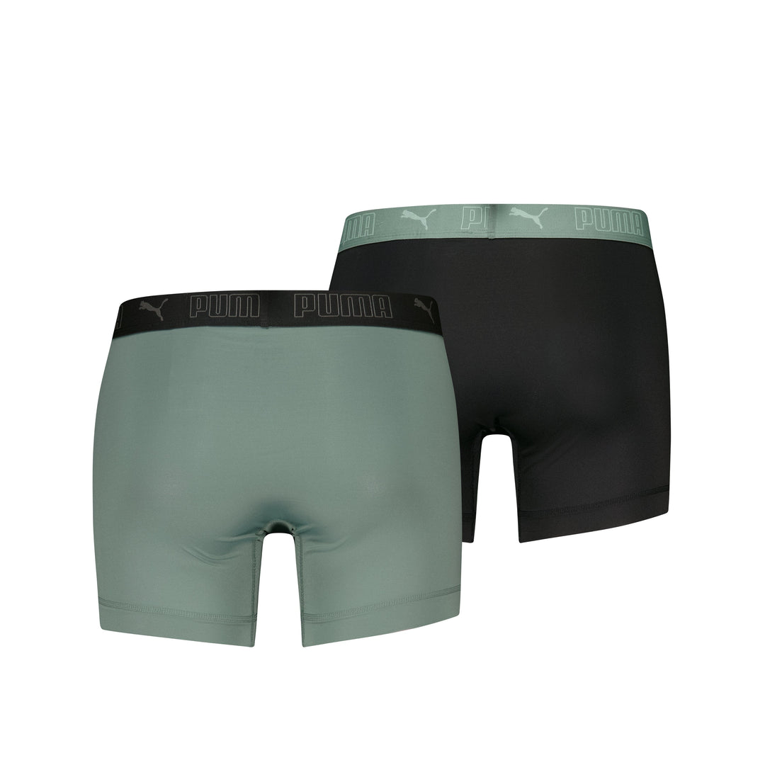 Puma - Sport Boxer 2-pack - Dark Sage/ Black Boxershort Puma 