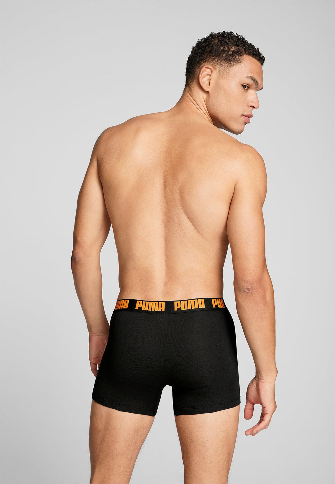 Puma - Basic Boxer 2-pack - 701226387 - 020 Black Orange Boxershort Puma 