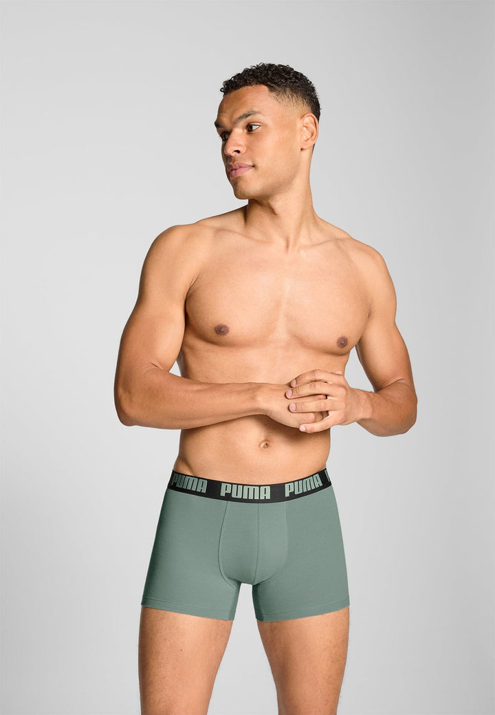 Puma - Everyday Boxer 2-pack - 701226387 - 030 Dark Sage/ Black Boxershort Puma 