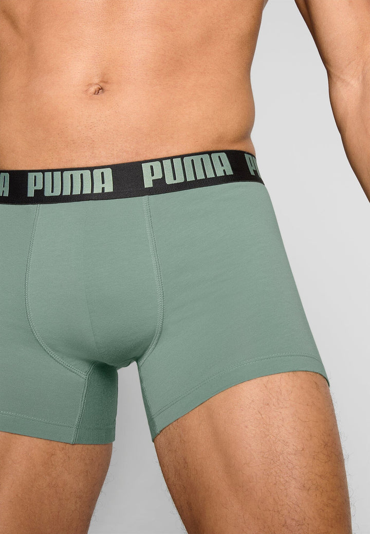 Puma - Everyday Boxer 2-pack - 701226387 - 030 Dark Sage/ Black Boxershort Puma 