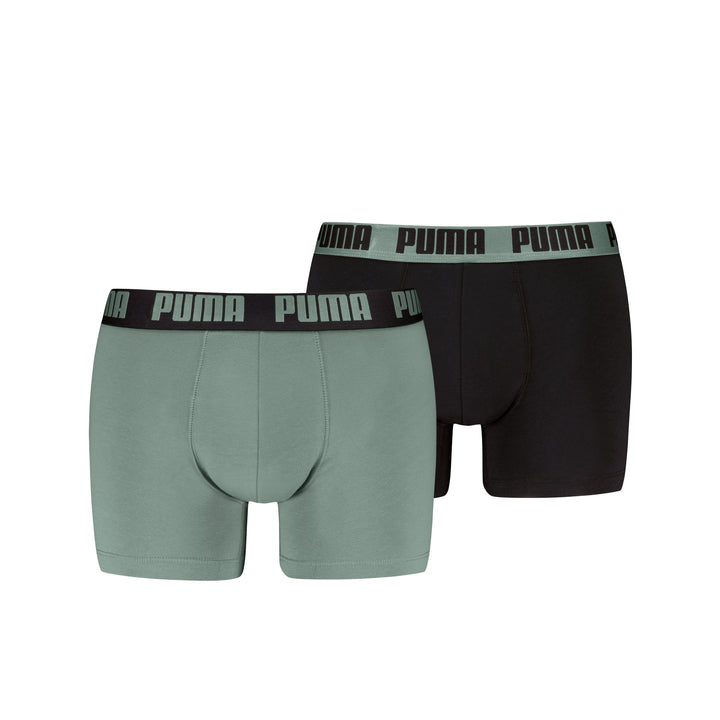 Puma - Everyday Boxer 2-pack - 701226387 - 030 Dark Sage/ Black Boxershort Puma 