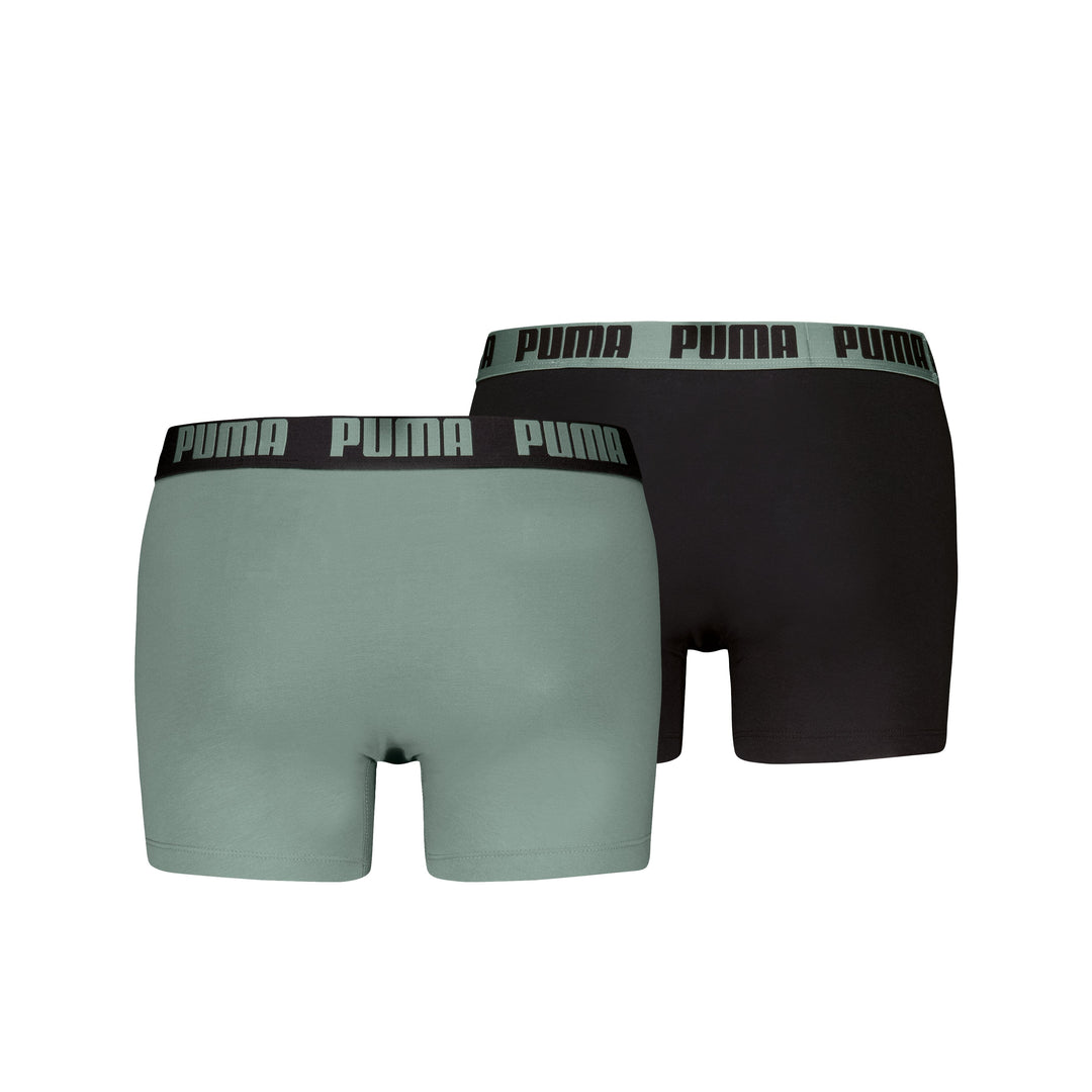 Puma - Everyday Boxer 2-pack - 701226387 - 030 Dark Sage/ Black Boxershort Puma 