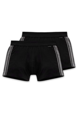 Schiesser - Cotton Stretch Shorts 2-pack - Zwart Short Schiesser 