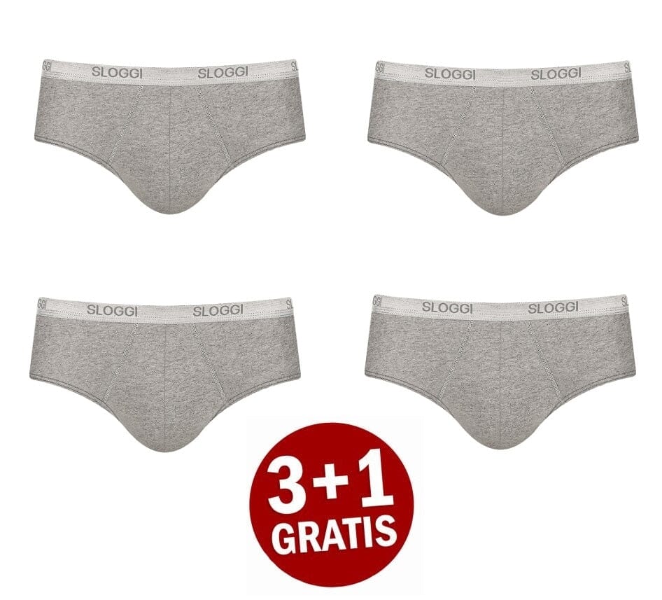Sloggi - Basic Midi 4-pack - Grijs Midi Sloggi 