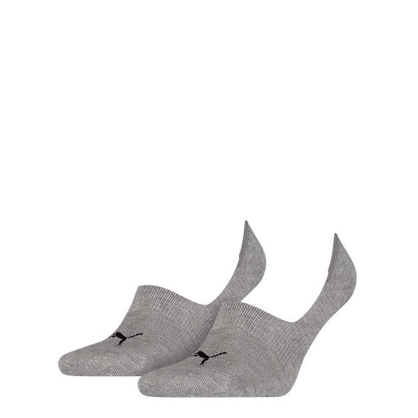Puma - Footie 2-pack - Middle Grey Melange Sokken Puma 