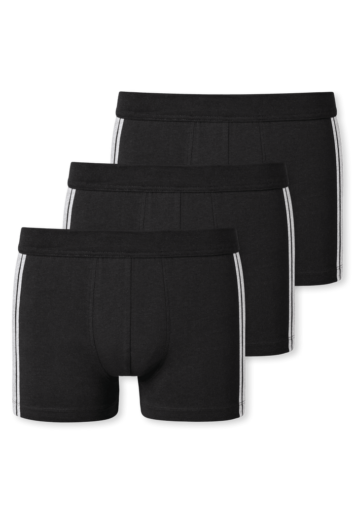 Schiesser 95/5 heren short 3-pack - zwart 173816 Into Underwear Standaard Schiesser 