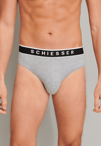 Schiesser 95/5 Rio heren slip 3-pack - Grijs Into Underwear Standaard Schiesser 