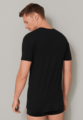 Schiesser 95/5 heren Shirt 2-pack - zwart Into Underwear Standaard Schiesser 