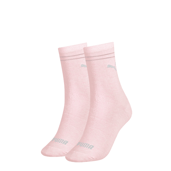Puma - Dames Casual Sok 2-pack - Pink Sokken Puma 