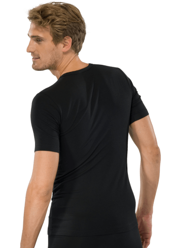 Schiesser - 95/5 V-Shirt - 2-pack - 173982 - Zwart Shirt Schiesser 