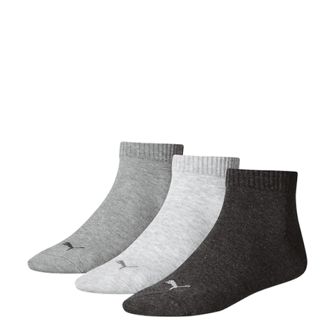 Puma - Quarter Sokken 3-pack - Antra/ Grey/ Light Grey Sokken Puma 