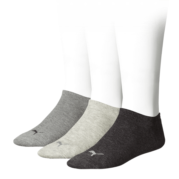 Puma - Sneaker Sokken 3-pack - Antra/ Grey/ Light Grey Sokken Puma 