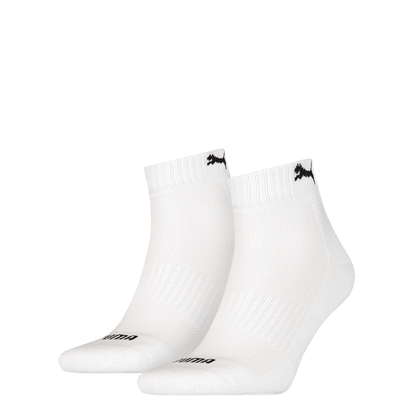 Puma - Badstof Quarter 2-pack - White Sokken Puma 