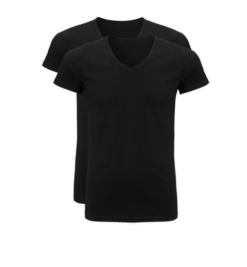 Ten Cate - 30217 - Basic V-Shirt 2-pack - Zwart Shirt Ten Cate 