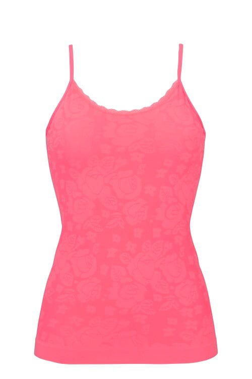 3867 TC women jacquard spaghetti shirt - pink Into Underwear Standaard Ten Cate 