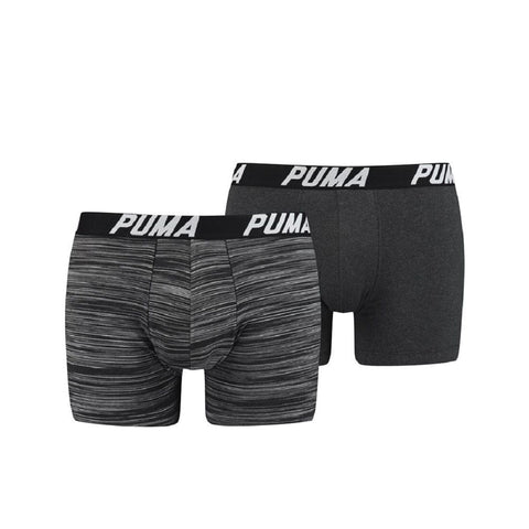 Puma - Spacedye Stripe Boxer 2-pack - Black Boxershort Puma 