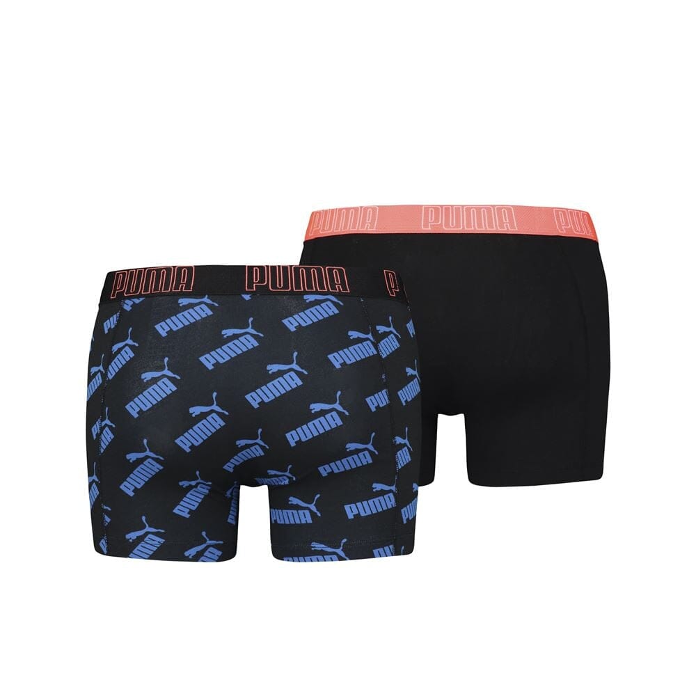 Puma - Logo AOP 2-pack - Blue/ Orange Boxershort Puma 