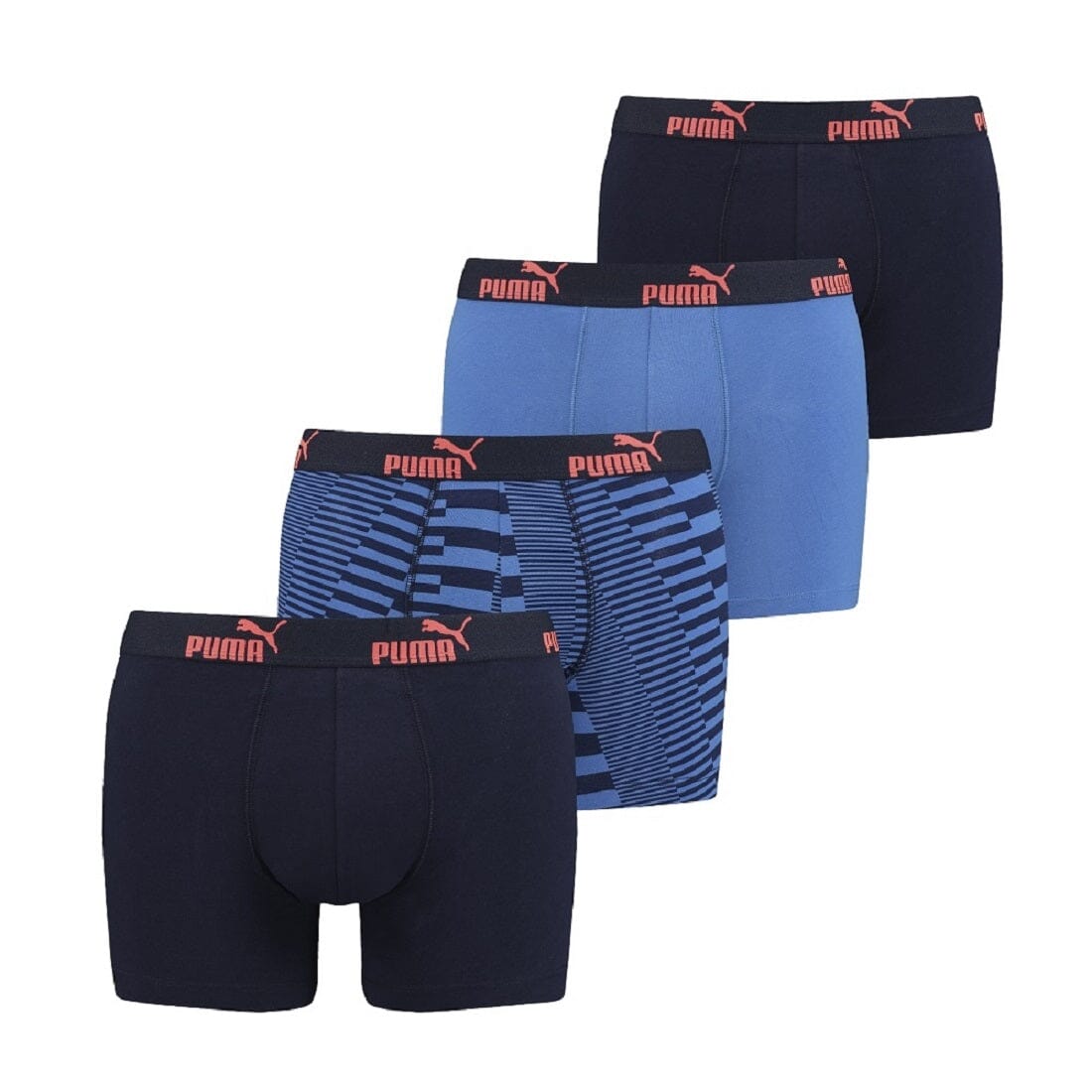 Puma - Promo Print Boxer 4-pack - Blue/Red Boxershort Puma 