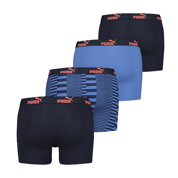 Puma - Promo Print Boxer 4-pack - Blue/Red Boxershort Puma 