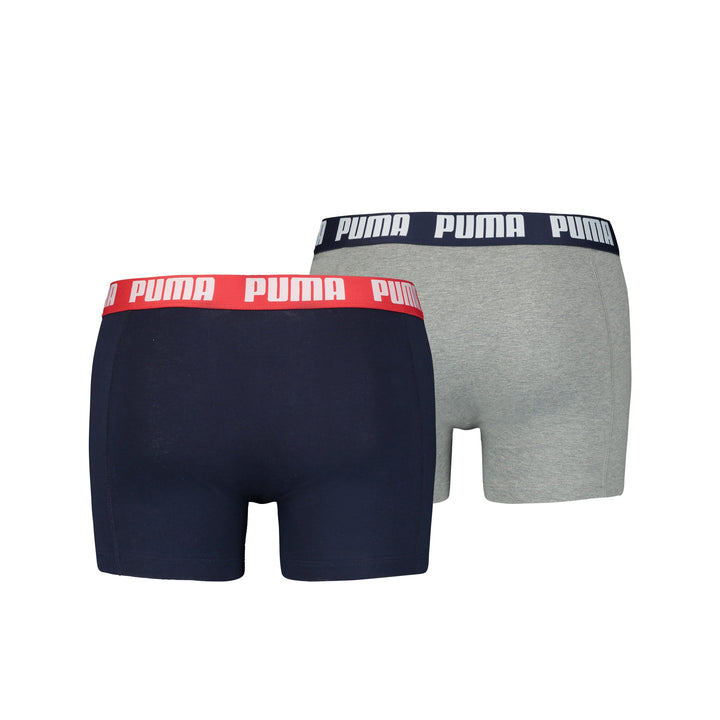 Puma - Basic Boxer 2-pack - Blue/Grey melange Boxershort Puma 