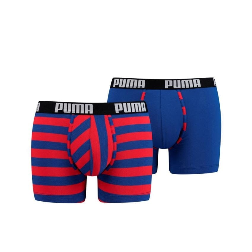 Puma - Optical Stripe Boxer - 2-pack - Blue / Red Boxershort Puma 