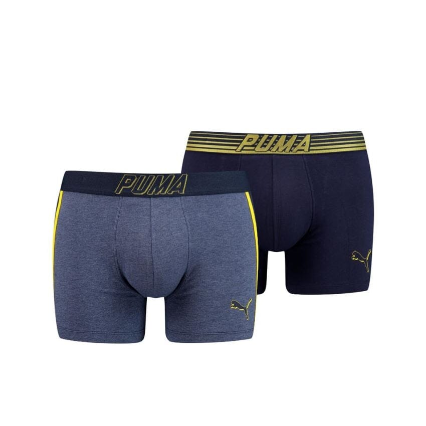 Puma - Bold Cat Boxer - 2-pack - Navy / Yellow Boxershort Puma 