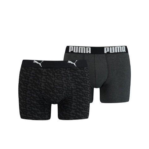 Puma - Logo AOP Boxer 2-pack - Army Black White Boxershort Puma 