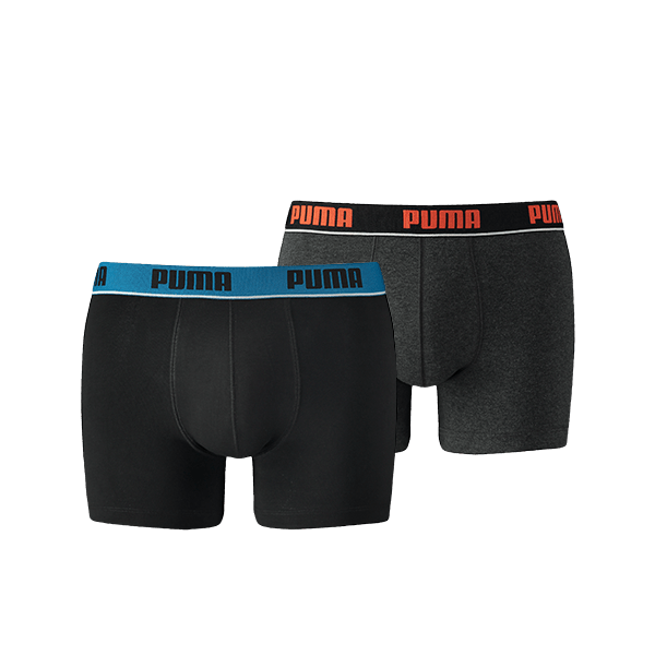 Puma - Basic Short 2-pack - 671001001 Black/Antra Boxershort Puma 