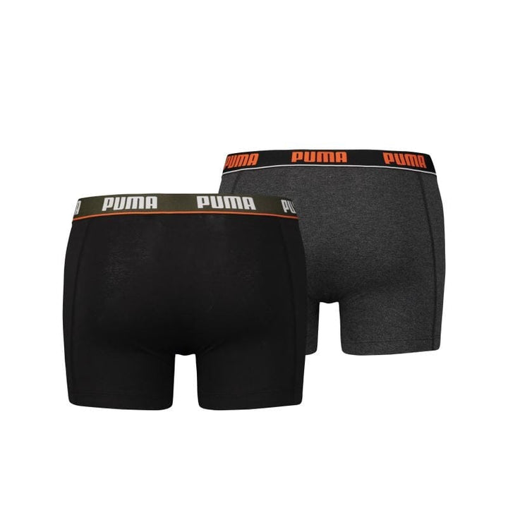 Puma - Basic Short 2-pack - Black/Orange Boxershort Puma 