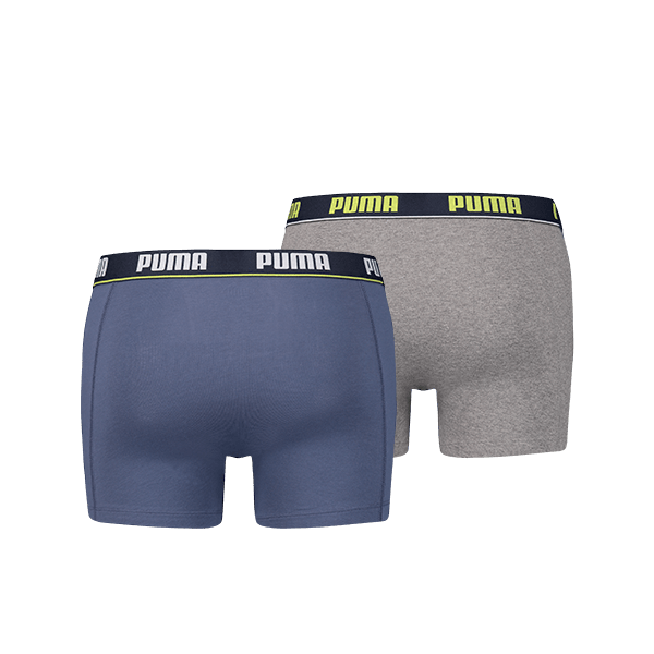 Puma - Basic Short 2-pack - Blue/ Lime Boxershort Puma 