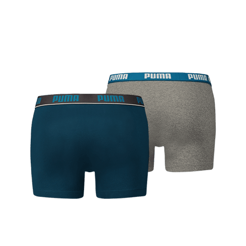 Puma - Basic Short 2-pack - Blue/ Grey Boxershort Puma 