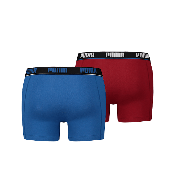 Puma - Basic Short 2-pack - Blue/ Red Boxershort Puma 