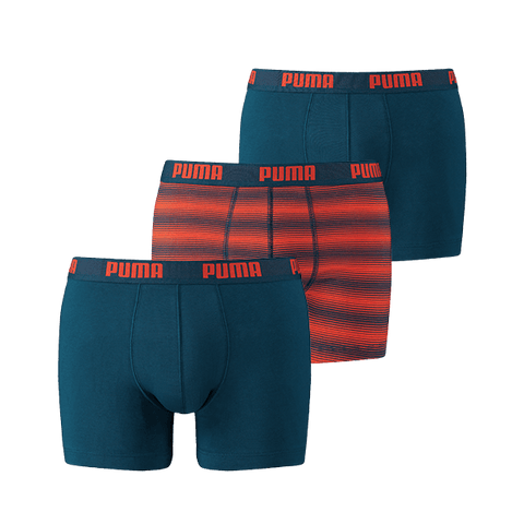Puma - Stripe Design Boxer 3-pack - Blue/ Orange Boxershort Puma 