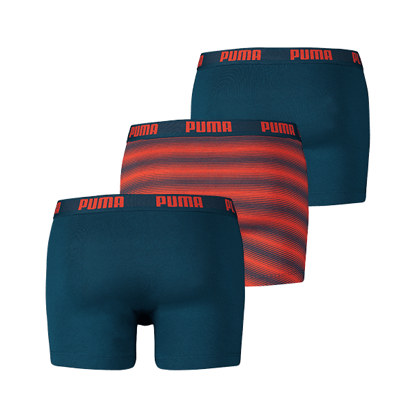 Puma - Stripe Design Boxer 3-pack - Blue/ Orange Boxershort Puma 