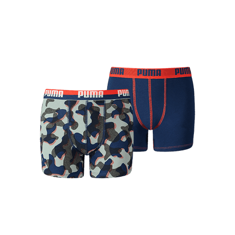 Puma - Kids Camouflage Boxer 2-pack - Blue/ Red Boxershort Puma 