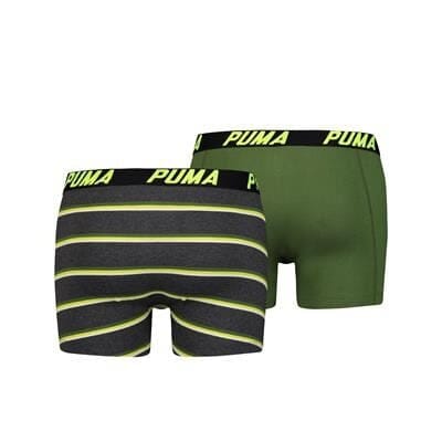 Puma - Basic Boxer 2-pack - Black/ Grey/ Green Boxershort Puma 