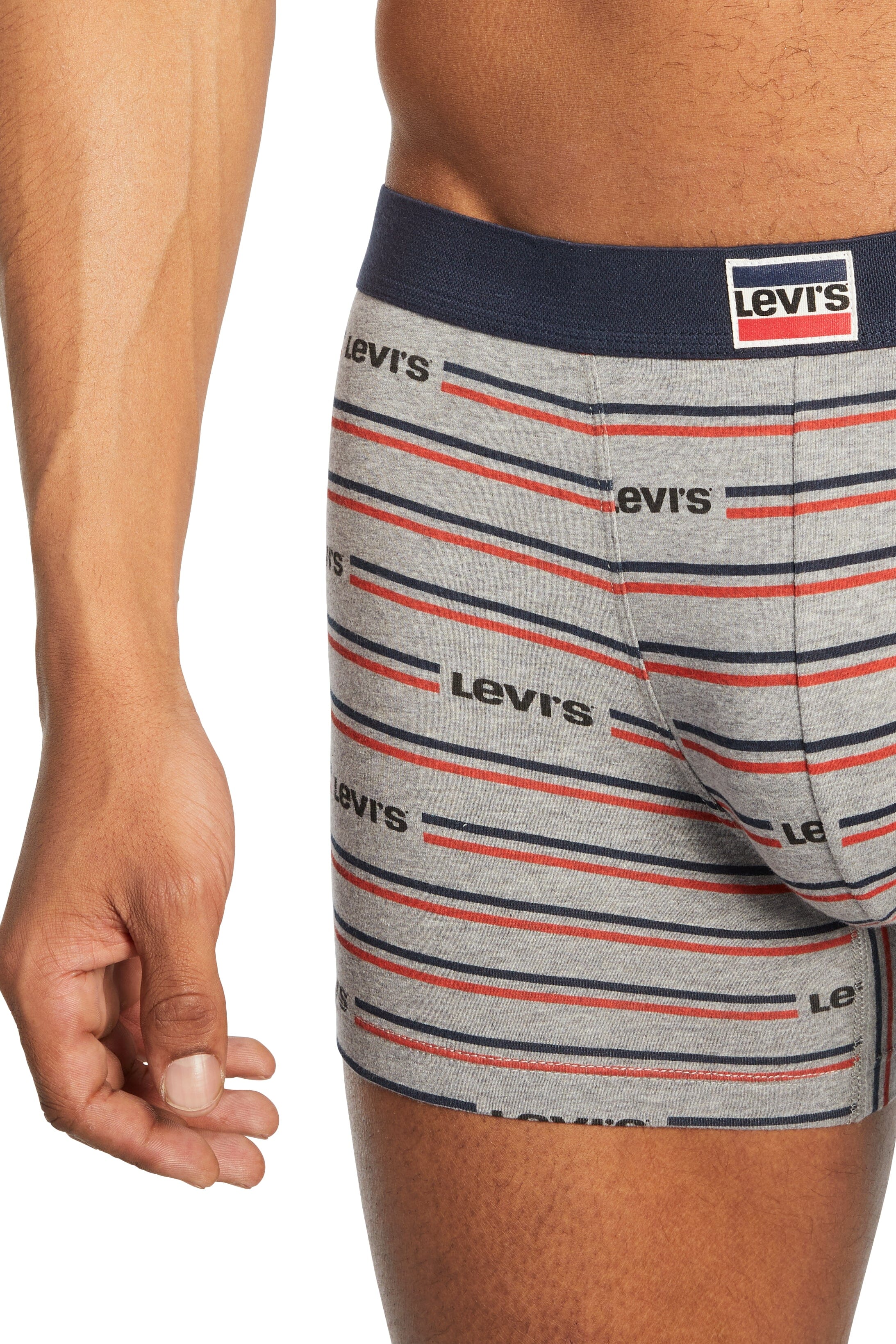 Levi's - Organic Cotton Boxer 2-pack - Grey Melange/ Navy Boxershort Levis 