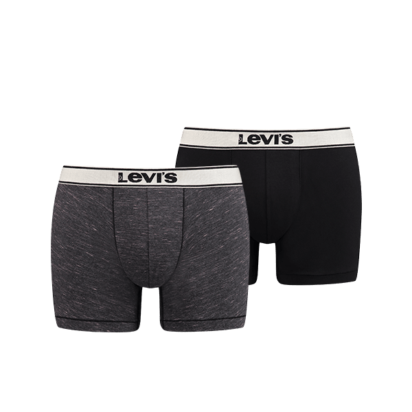 Levi's - 200SF Space Dye Heather Boxer 2-pack - Antraciet Melange Boxershort Levis 