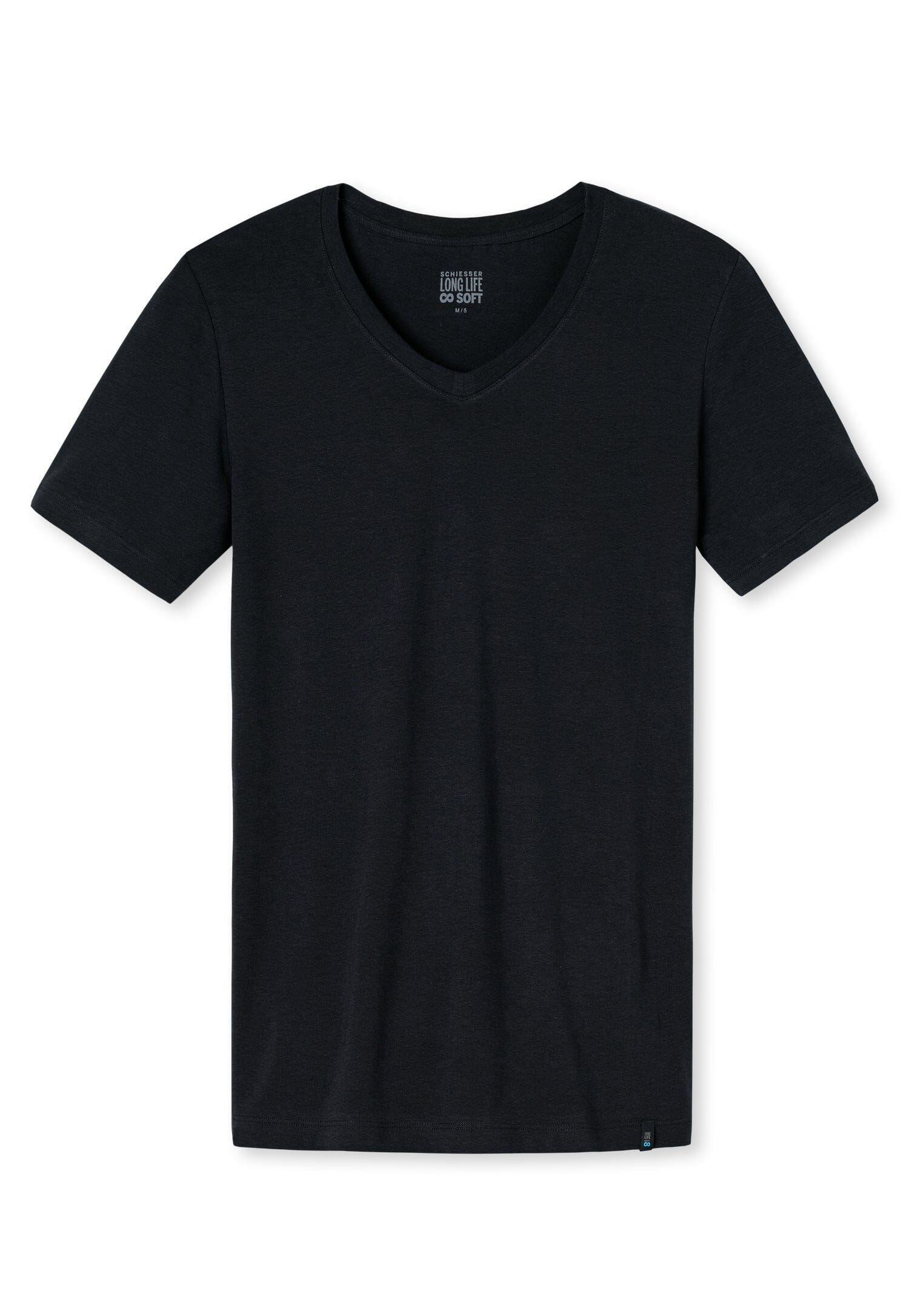 Schiesser - Long Life Soft T-Shirt - Blauw/ Zwart Shirt Schiesser 