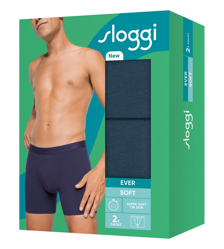 Sloggi - Ever Soft Short 2-pack - Turquoise Short Sloggi 
